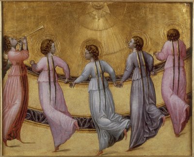Fünf tanzende Engel, ca. 1436 von Giovanni di Paolo