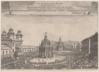 Fest in Turin, Oktober 1650, 1650 von Giovenale Boetto