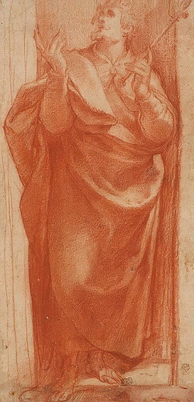 Stehender heiliger König von Girolamo Muziano