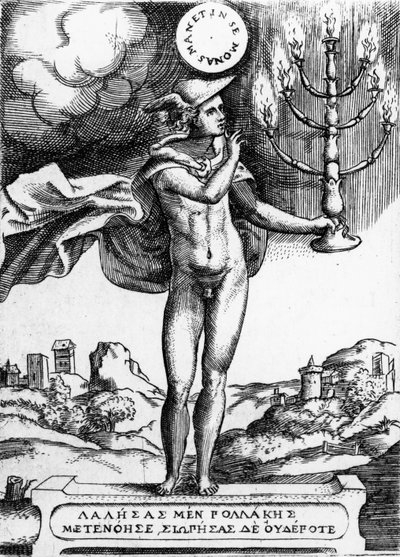 Hermes, 1555 (Gravur) von Giulio Bonasone