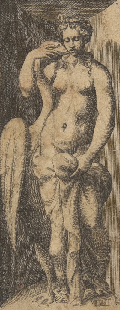 Leda und der Schwan, ca. 1531-76 von Giulio Bonasone