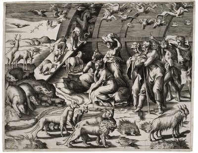 Noah verlässt die Arche, 1544 von Giulio Bonasone