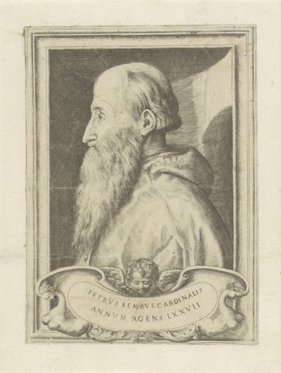 Porträt von Kardinal Pietro Bembo von Giulio Bonasone