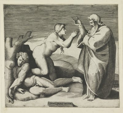 Schöpfung von Eva von Giulio Bonasone