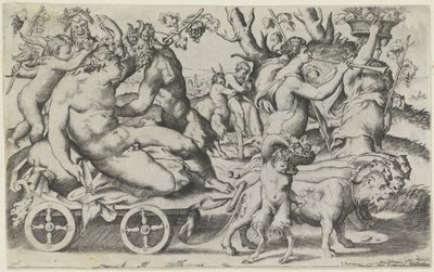 Triumph des Bacchus von Giulio Bonasone