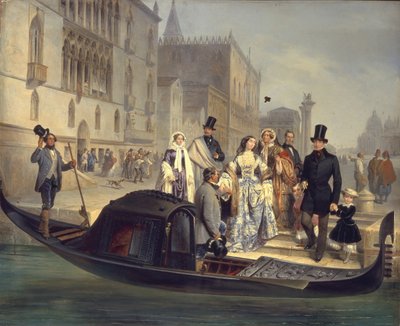 Die Familie Tolstoi in Venedig, 1855 von Giulio Carlini
