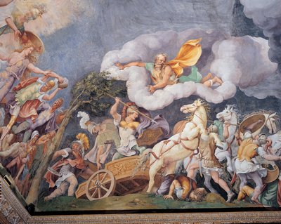 Diomedes tötet Tydeus, Phineus und Pandarus von Giulio Romano