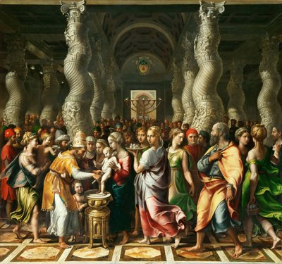 Die Beschneidung, erste Hälfte des 16. Jahrhunderts von Giulio Romano
