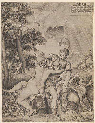 Venus und Adonis von Giulio Sanuto