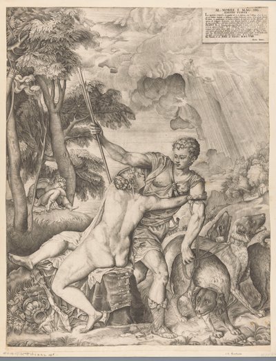 Venus und Adonis von Giulio Sanuto