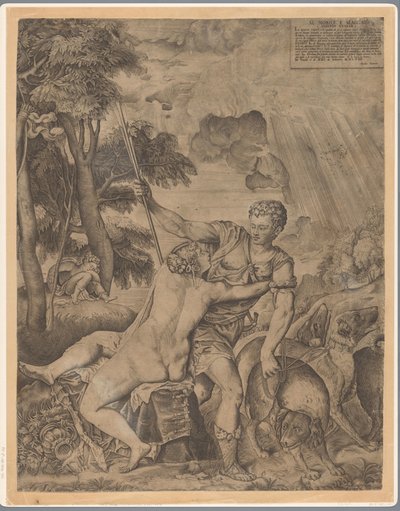 Venus und Adonis von Giulio Sanuto