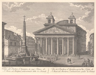 Ansicht des Pantheon von Agrippa von Giuseppe Acquaroni