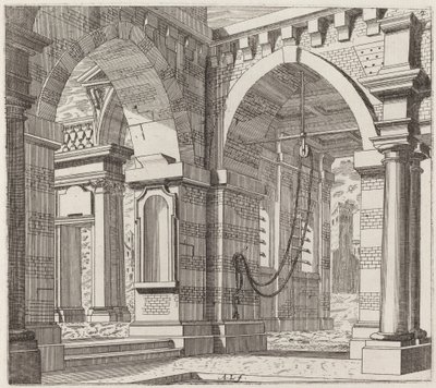 Architektonische Fantasie mit Torbögen von Giuseppe Antonio Landi