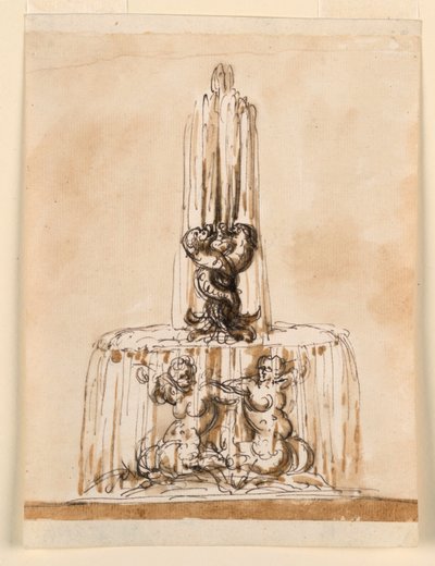 Entwurf für einen Brunnen von Giuseppe Barberi