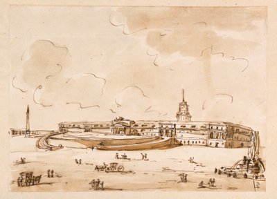 Platz mit einem Palast von Giuseppe Barberi