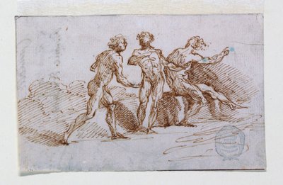 Drei nackte Männer von Giuseppe Bernardino Bison