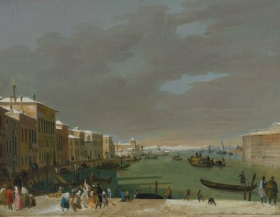 Venedig mit Schnee und Masken von Giuseppe Bernardino Bison