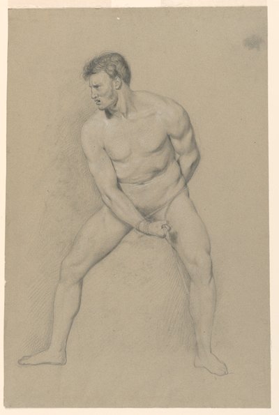 Akademische Studie eines männlichen Aktes von Giuseppe Longhi