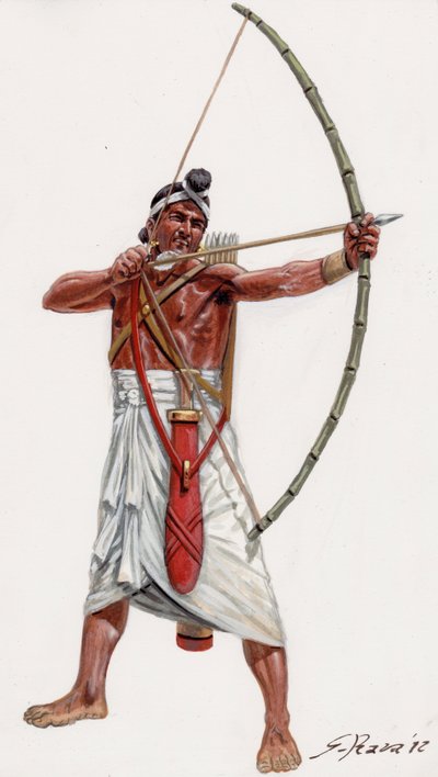 Indischer Bogenschütze der Poros-Armee von Giuseppe Rava