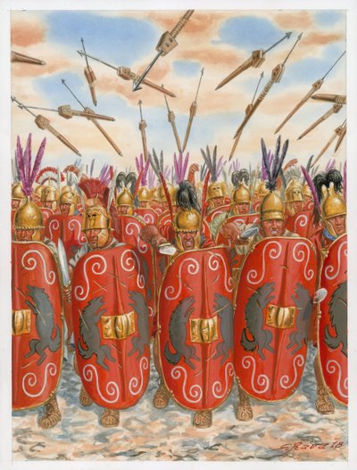 Republikanische römische Legionäre im Kampf von Giuseppe Rava