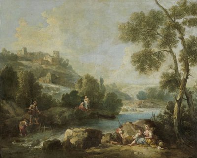 Landschaft mit Figuren von Giuseppe Zaïs (attributed to)