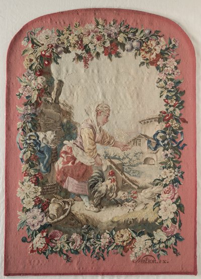 Feuerschirm-Panel und Rahmen, ca. 1775 von Gobelins
