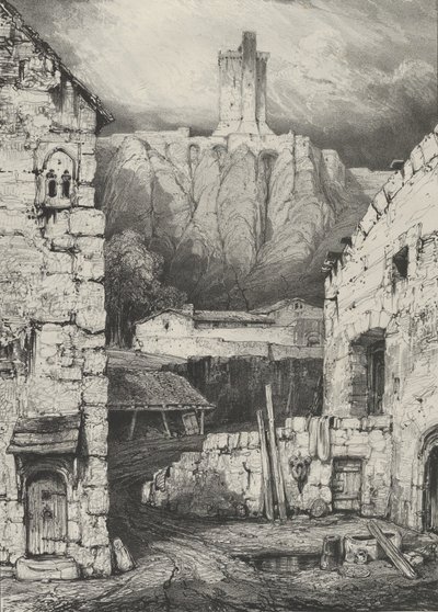 Donjon des Château de Polignac, 1830 von Godefroy Engelmann