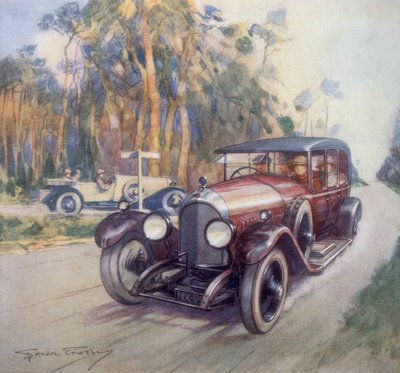 Plakat für Bentley-Autos, 1927 von Gordon Crosby