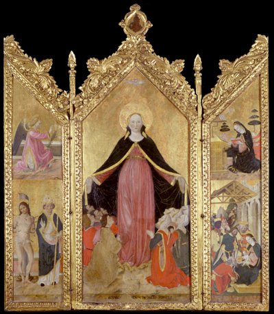 Triptychon der Madonna der Barmherzigkeit von Gottardo Scotti