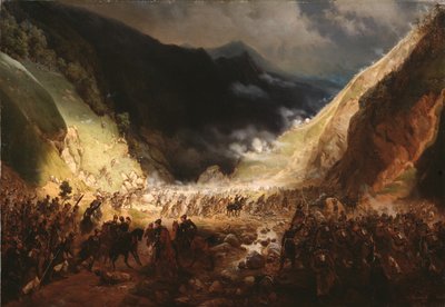Schlacht am Rothenthurm-Pass, 1871 von Gottfried Willewalde