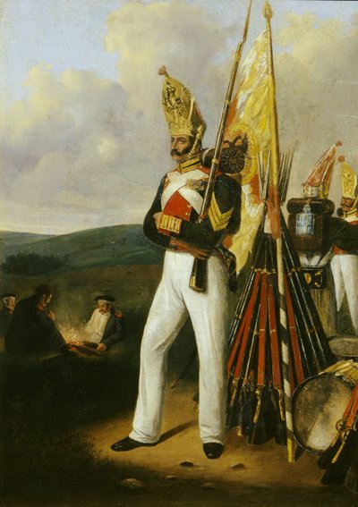 Grenadier des Pawlowsky-Leibgarderegiments, 1840er Jahre von Gottfried Willewalde