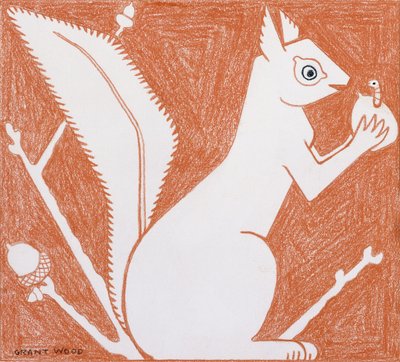 Eichhörnchen von Grant Wood