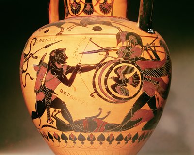 Herakles kämpft gegen Geryon von Greek