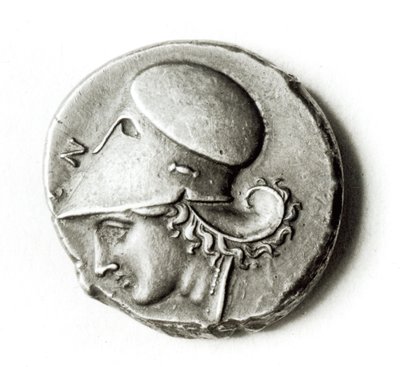 Didrachme des Herakles: Vorderseite zeigt Athena von Greek School