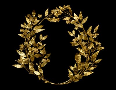 Myrtenkranz, aus Peloponnes, 330-250 v. Chr. (Gold) von Greek School