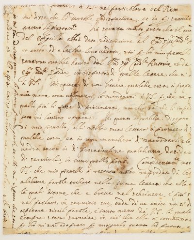 Manuskriptbrief von Guercino