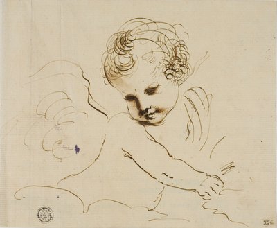 Putto in den Wolken von Guercino