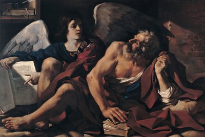 Der heilige Matthäus und der Engel, 1622 von Guercino