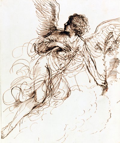 Studie eines Engels, um 1611-1666 von Guercino