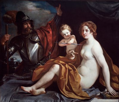 Venus, Mars und Amor von Guercino