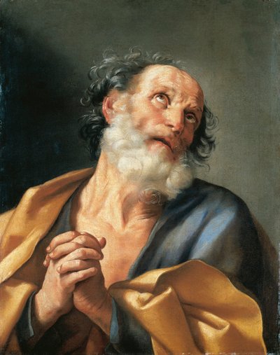 Porträt des weinenden Heiligen Petrus von Guido Reni