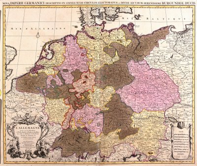 Karte von Deutschland von Guillaume Delisle