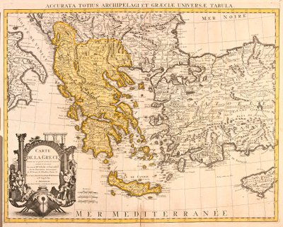 Karte von Griechenland (Radierung) von Guillaume Delisle