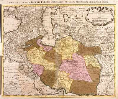 Karte von Persien (Radierung) von Guillaume Delisle