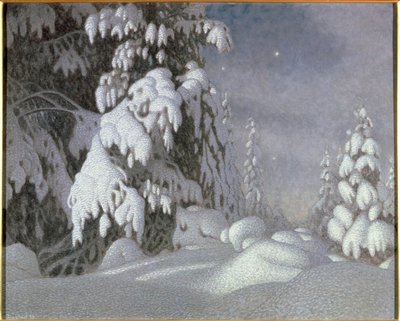 Wintermondlicht von Gustaf Edolf Fjaestad