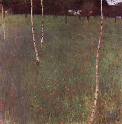 Bauernhaus mit Birken von Gustav Klimt