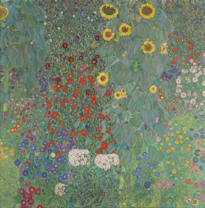 Bauerngarten mit Sonnenblumen von Gustav Klimt