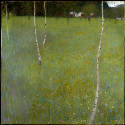 Bauernhaus mit Birken (Junge Birken) von Gustav Klimt