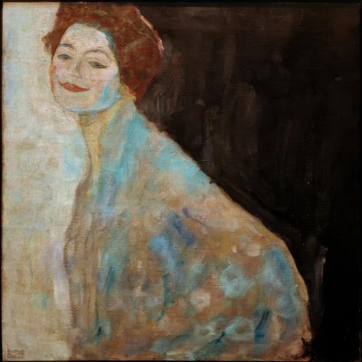 Damenbildnis in Weiß von Gustav Klimt