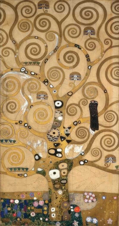 Der Lebensbaum (Mittelteil) von Gustav Klimt